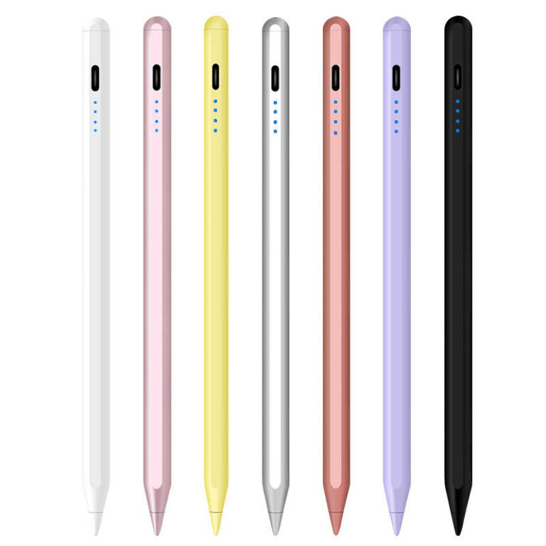 AP05D4 2025 New Touch Pen for iPad M2/M3/M4 Main product image showcasing the stylus pen in four different colors, demonstrating variety for custom orders and branding options for iPad users.