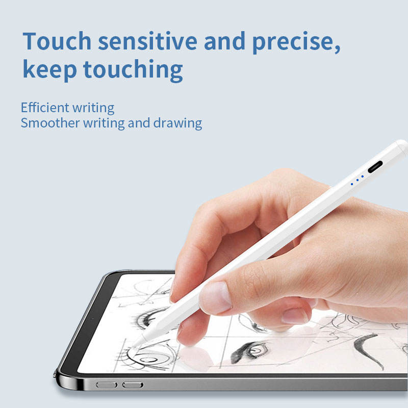 Educational or creative scene image showing the stylus being used for various academic and professional tasks, including taking notes with formulas, drawing, creating charts, and annotating technical diagrams like topographical maps.
